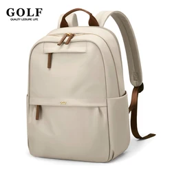 Mochila escolar de GOLF para mujer, de 14 pulgadas bolsa impermeable para ordenador portátil, ligera, Oxford, antirrobo