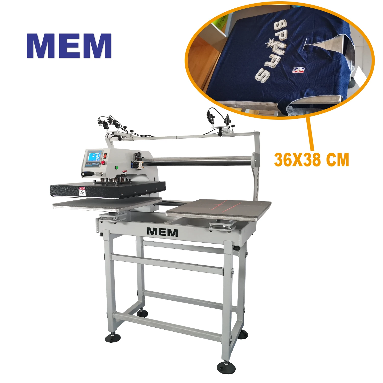 TQ 4050 Eco friendly heat press machine dual pneumatic garment heat transfer sublimation machine for sale