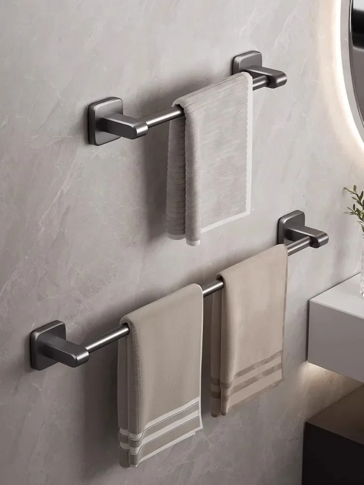 

Towel rack bathroom punching-free wall rack bathroom towel storage rack