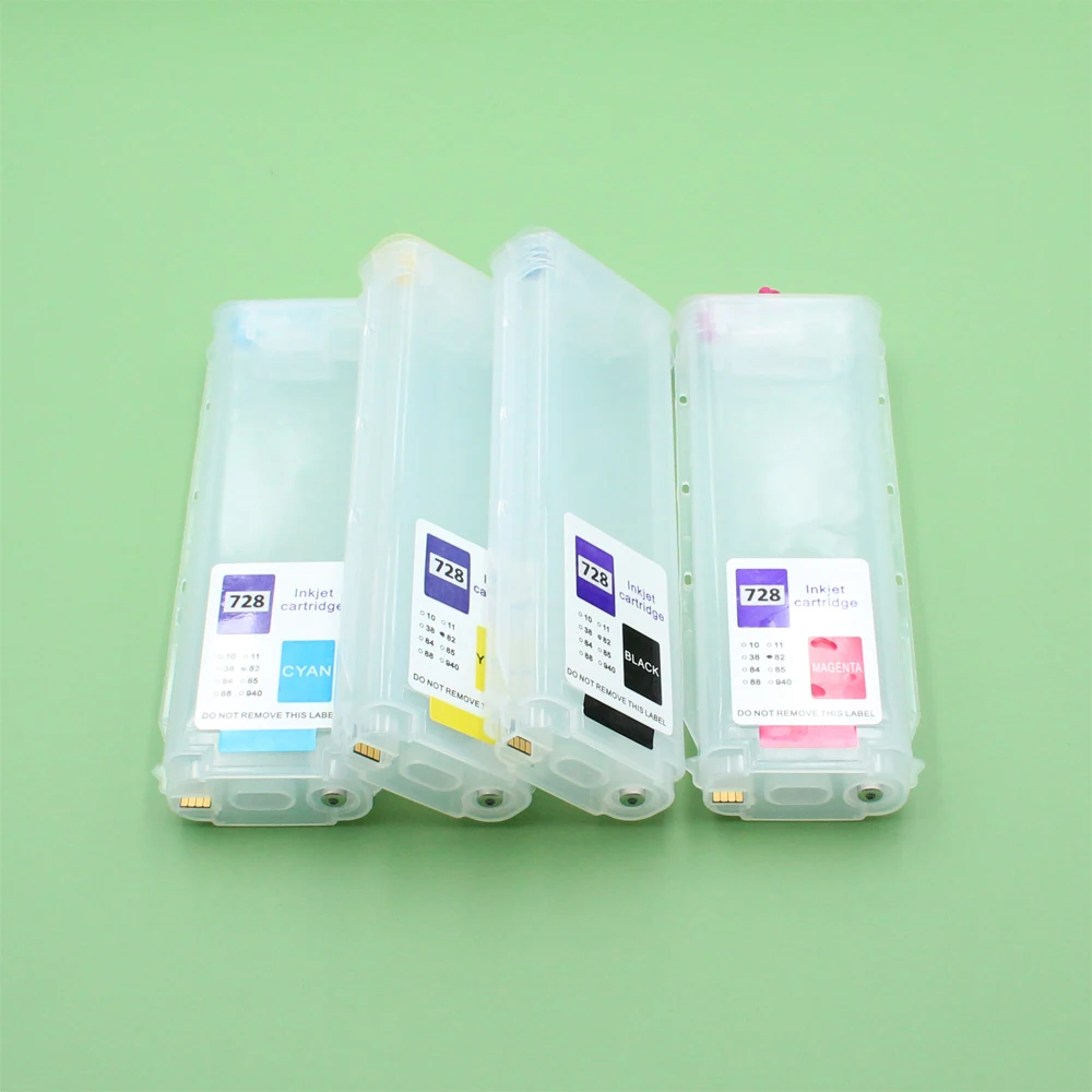 

130ML Or 300ML For HP728 728 730 830 4Colors Empty Refill Ink Cartridge For HP Designjet T730 T830 Inkjet Printers