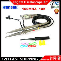 1pcs/2pcs P6100 BNC Oscilloscope Probe Kit 100MHz 1X 10X Mayitr High Precision Scope Analyzer Alligator Clip Probes Test Leads