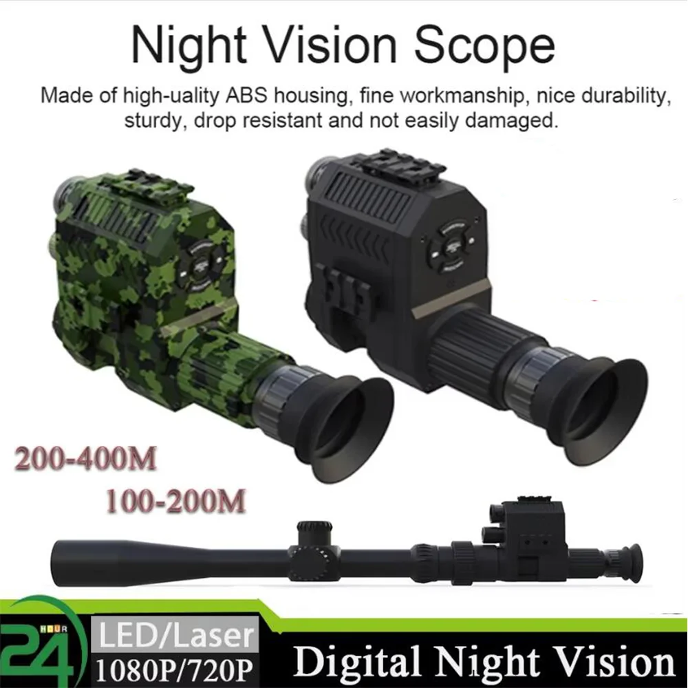 Megaorei Digital Night Vision Scope Monocular 1080P 200-400M Travel Infrared Camcorder Support Photo Video Recording