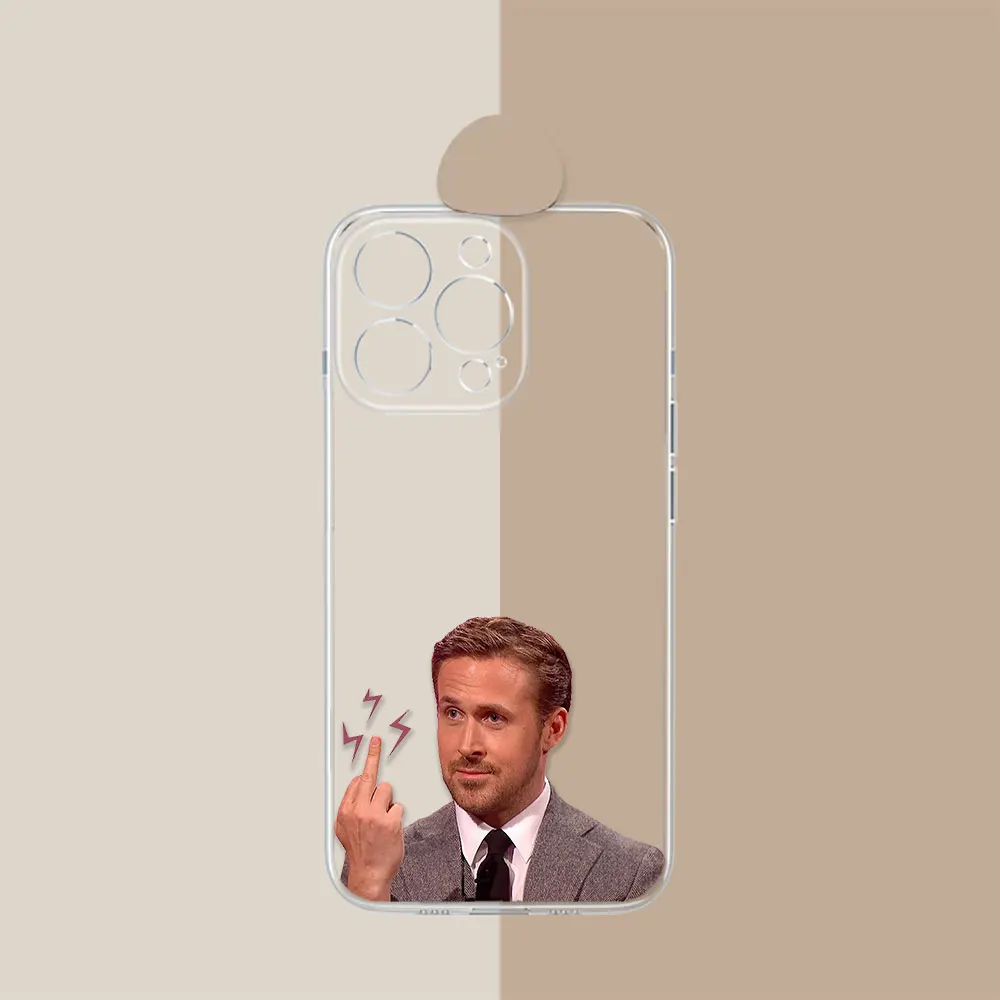 Funny Ryan Gosling Kenergy Phone Case For Samsung Galaxy S24Ultra S20 S21 S22 S23 Fe S10 Plus Note 20 24 Ultra Transparent Cover