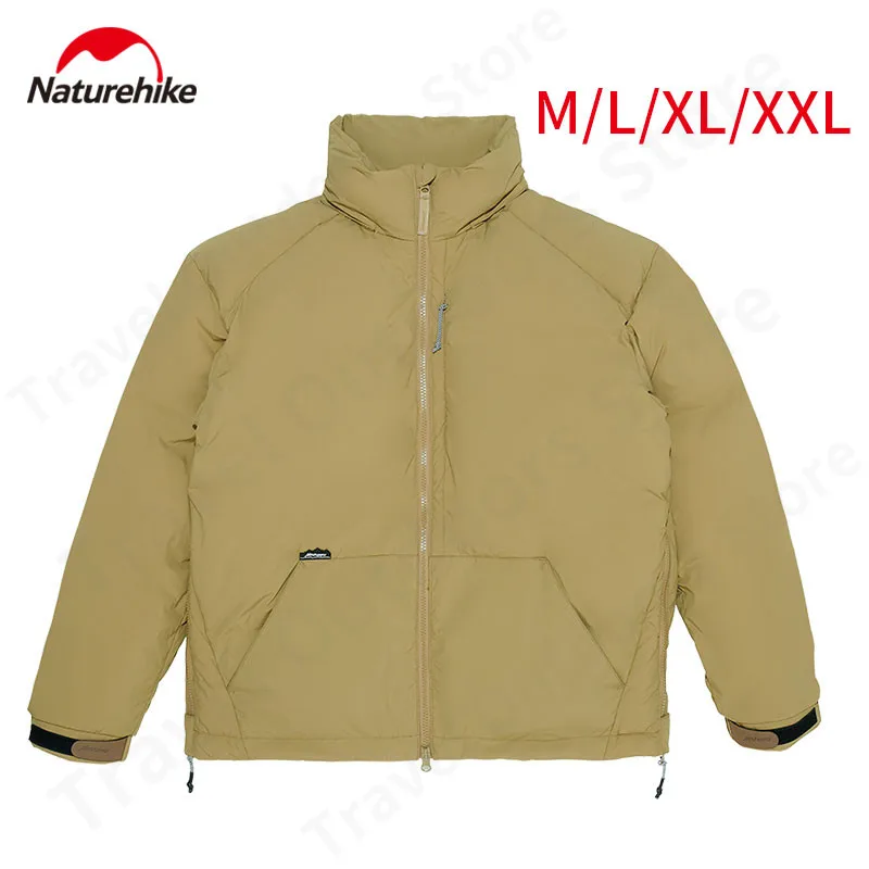 Naturehike 1000FP Keep Warm Down Jacket 90% Goose Down High Collar Woman/Man Fashion Windproof Down Coat With Hat -10℃ ~ -20℃