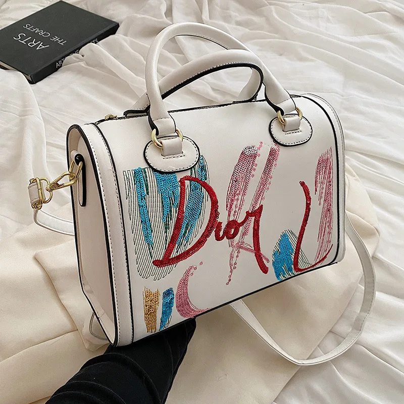 2025 Bolso de hombro con lentejuelas para mujer, bandolera brillante, bolso de fiesta con purpurina, bolso de mano de noche con correa de cadena