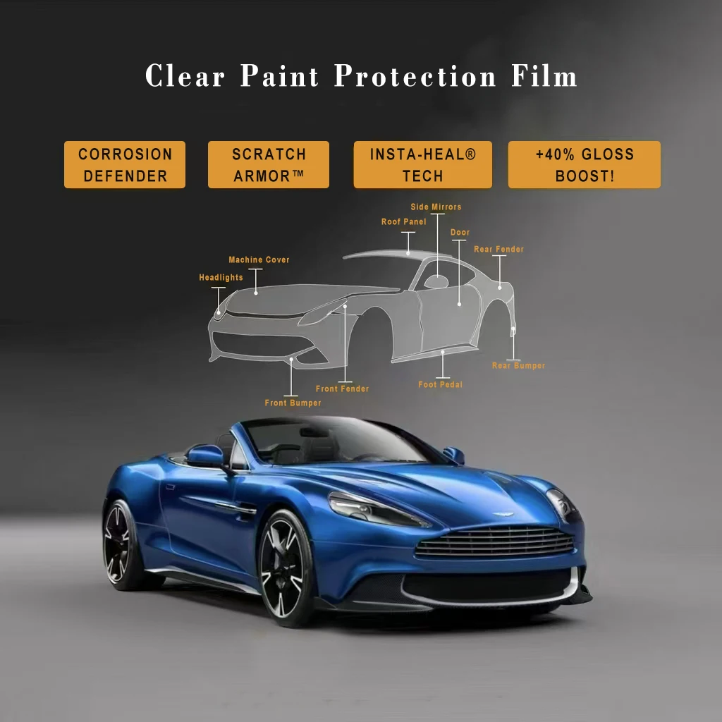 Clothing TPH 1.52*15m TPU Surface Clear Paint Anti-scratch Cars Machine Glass Coat Warranty Vinyl Films PDLC Smart Film for Body