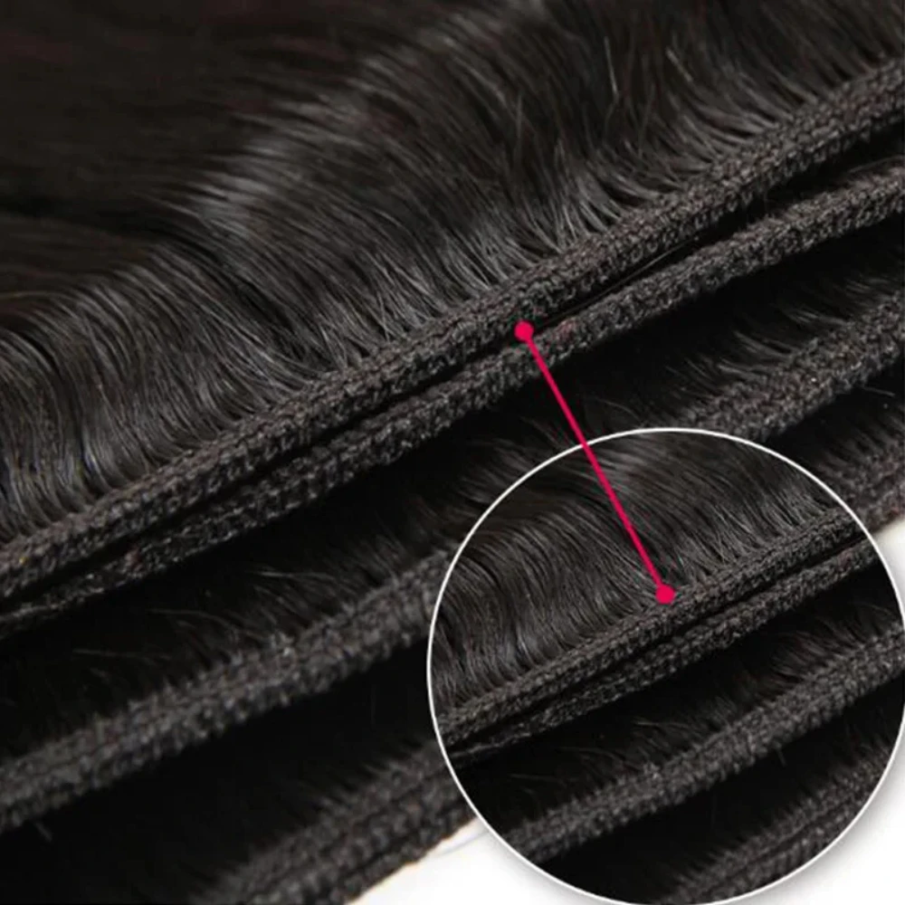 Onda do corpo pacotes de cabelo humano com fechamento virgem pacotes brasileiros com fechamento transparente 4x4 fechamento do laço tecer extensões