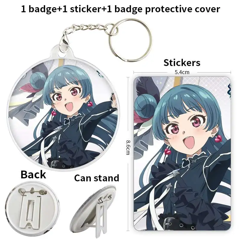 Soft Button Badge Broche, Genjitsu No Yohane, Anime Character Game, Periféricos âncora, Cosplay Pupil, Fandom Jóias