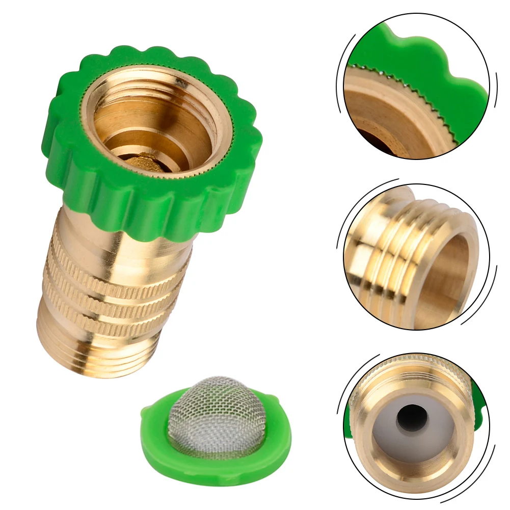 RV Waterdrukregelaar 40-50 PSI Loodvrij Messing 3/4 "Slangschroefdraad Met Ingebouwde Sedimentfilter Voor Camper Trailer