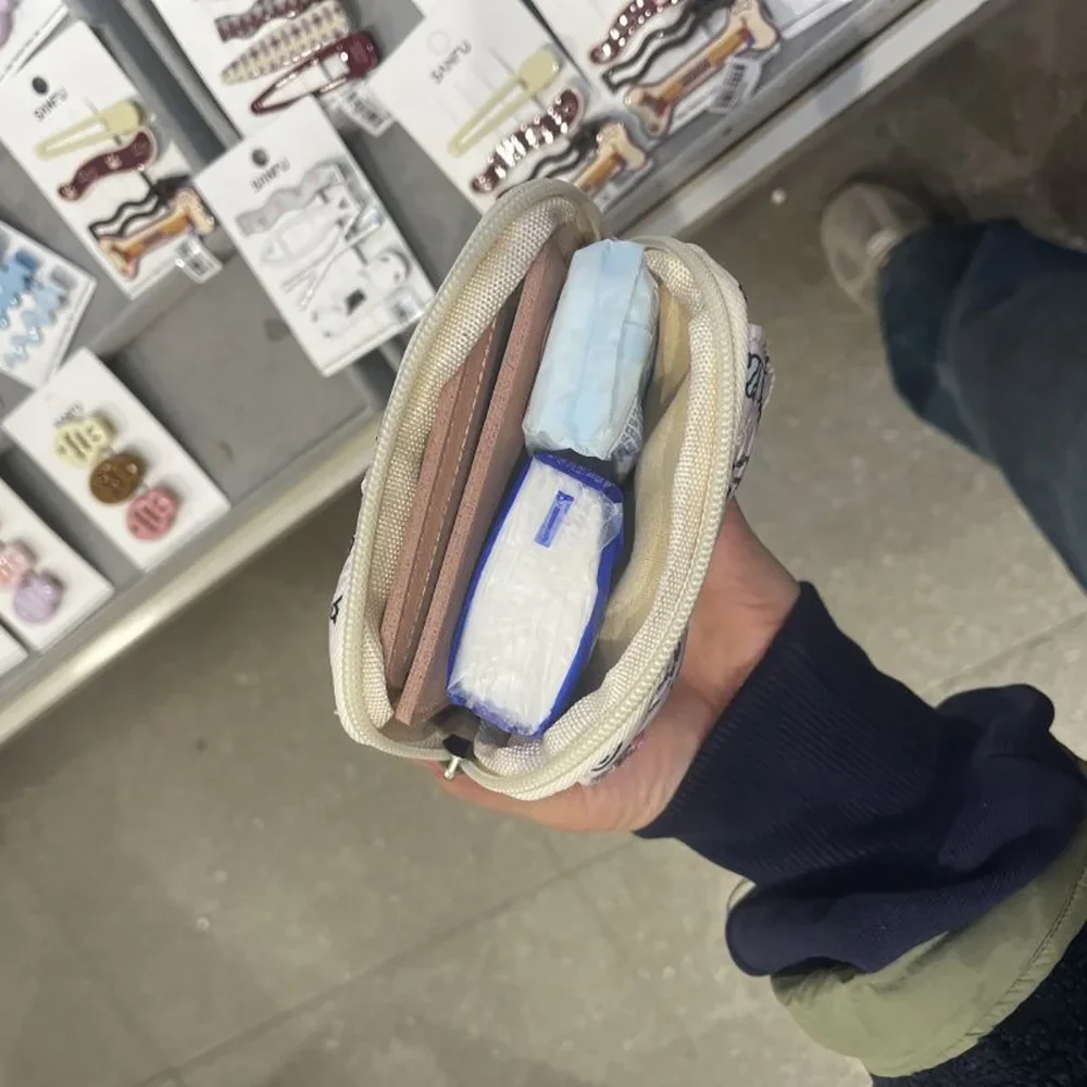 لطيف مرحبا كيتي جديد الكرتون المحفظة أنيمي محفظة حامل البطاقة عملة الحقيبة CCD حقيبة التخزين المناديل الصحية المنظم حقيبة مستحضرات تجميل #5