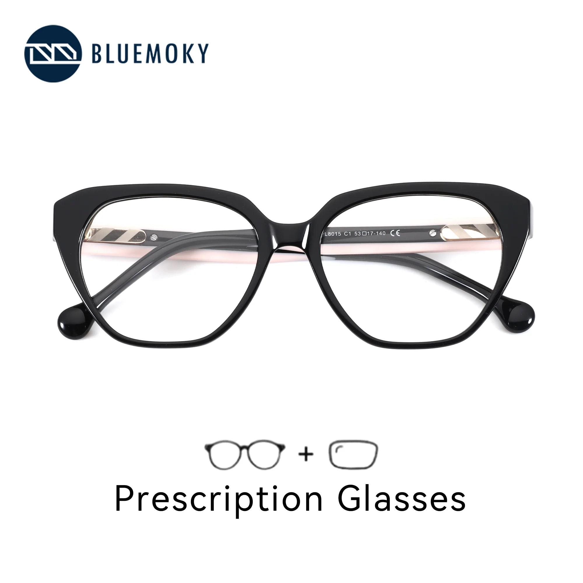 

BLUEMOKY S размер очки по рецепту с бабочкой для женщин ацетатные прогрессивные мультифокальные линзы оптические очки для близорукости