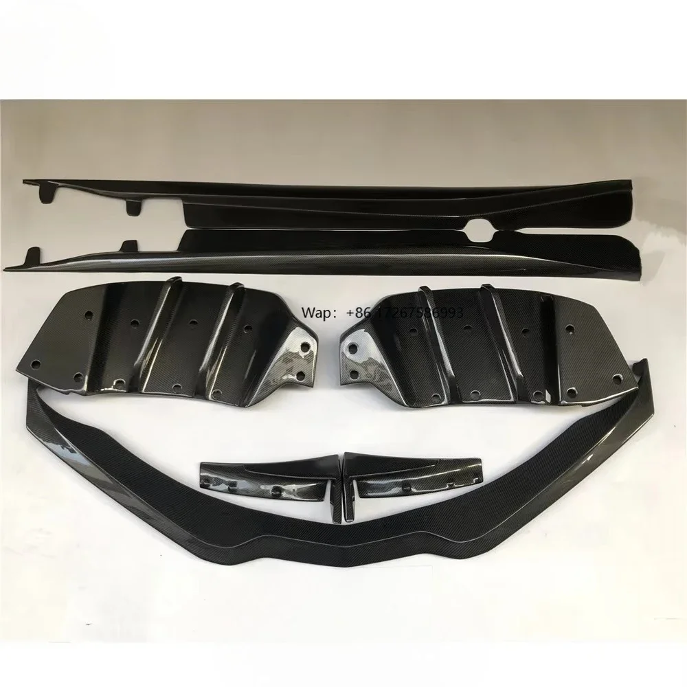 Carbon Fiber Body Kit Bumper Front Lip Diffuser Skirt Is Suitable for Corvette C7 Supercar