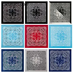 Lenço ameba de caju quadrado de algodão para homens e mulheres, bandana casual hip hop, decoração de street dance, presente Paisley, moda, 55x55cm