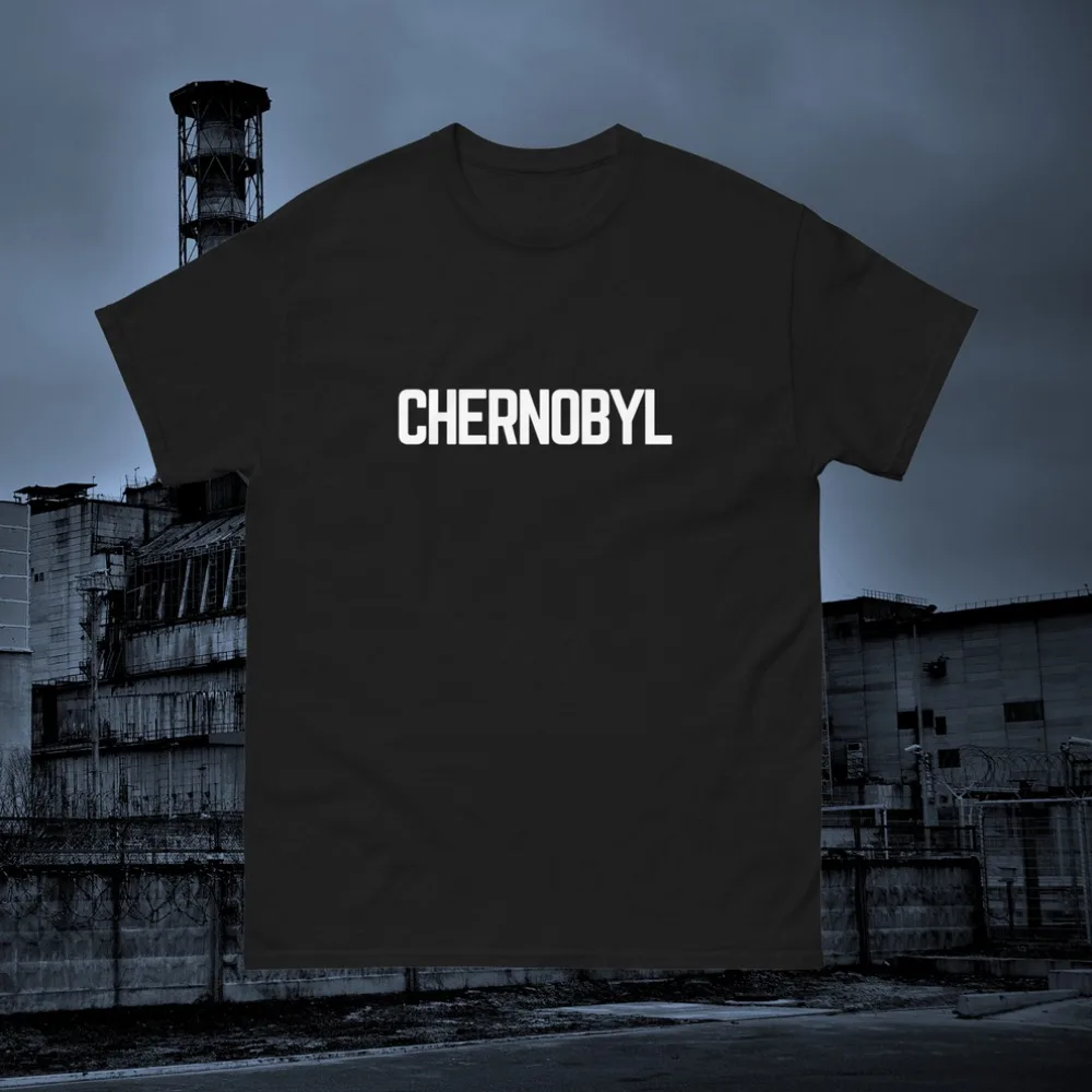 Vintage Chernobyl 1986 Radiation Symbol Text Graphic T Shirt Unisex Cotton Short Sleeve Retro History Fan Casual Tee Street Tee