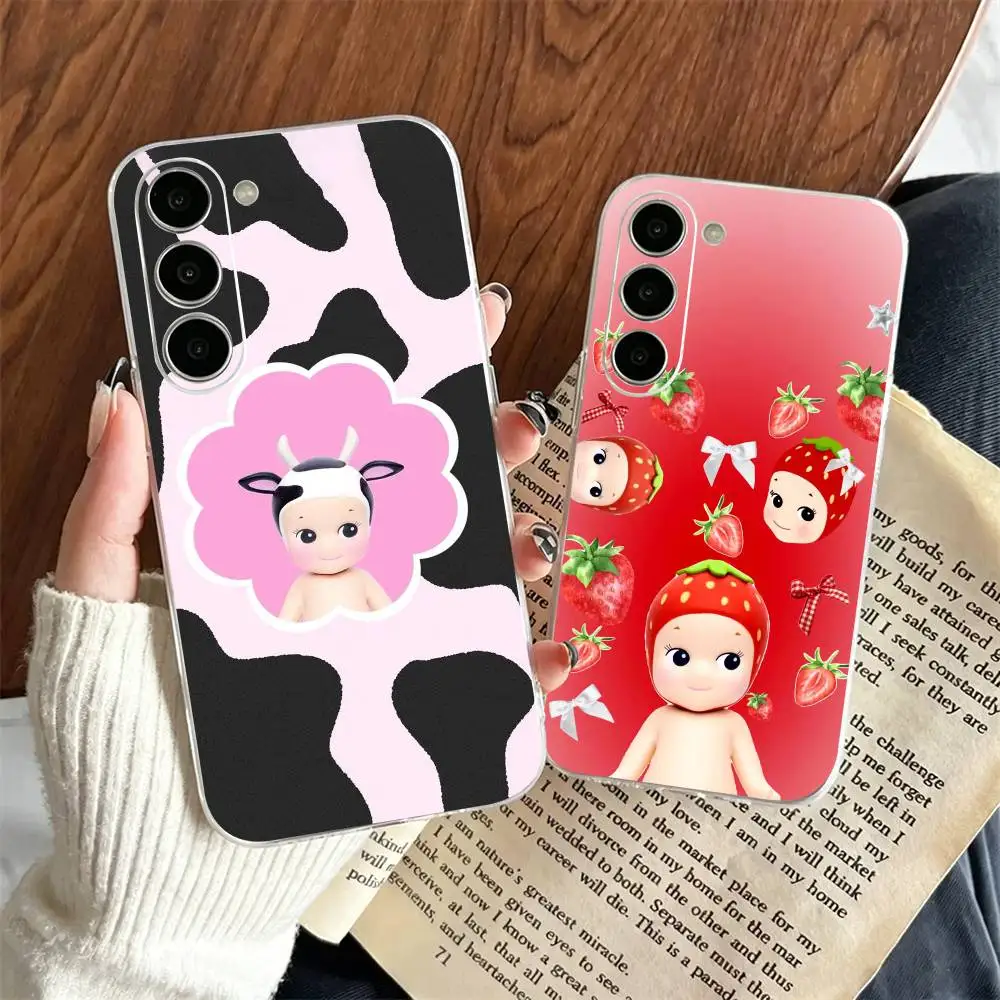 

L-Lovely Sonny Angel Fruit Series Phone Case For SamsungA10,12,20,21S,30,31,40,50,51,52,70,71 Transparent Cover