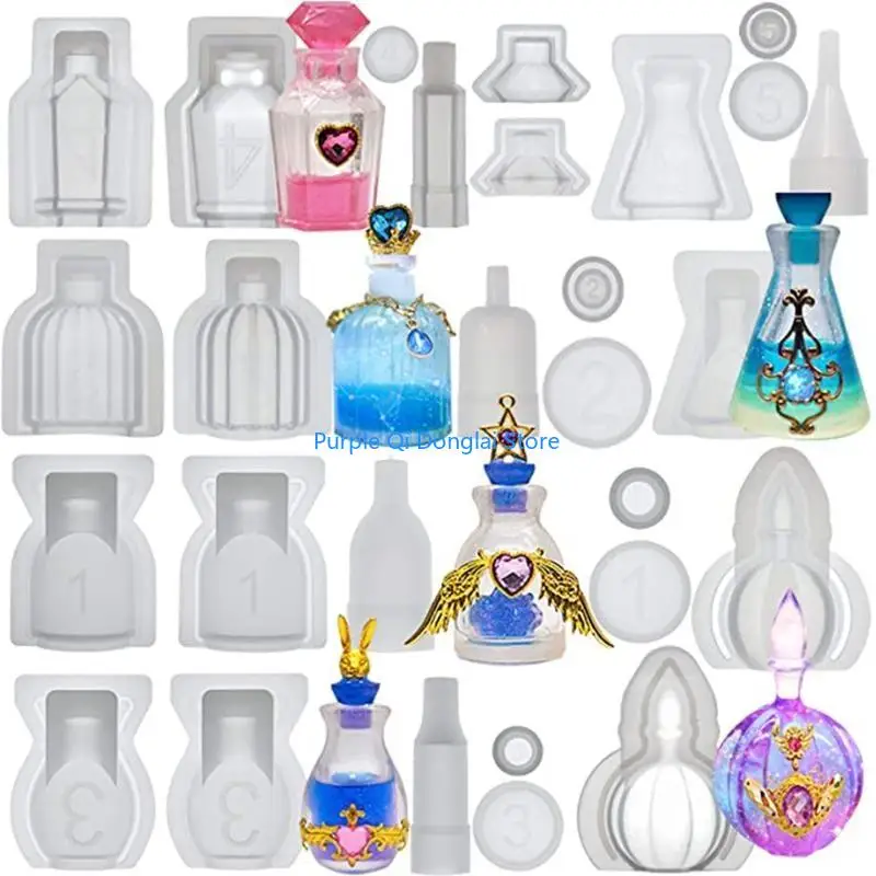 L21E Sealed Bottle Silicone Mold Storage Bottle Mold with Stopper Epoxy Resin Mould
