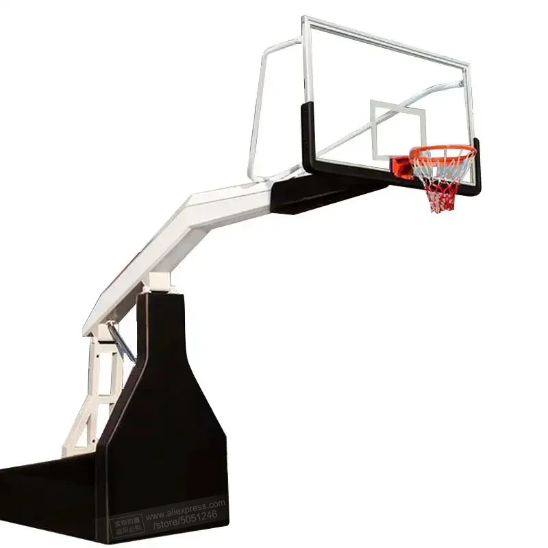 Electric Manual Hydraulic Foldable Basketball Goal Stand Pole Rack Adult Basket Ball Hoop Game Outdoor Training Sports Equipment