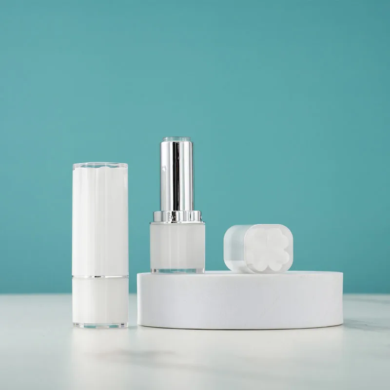 1PC Empty Lipstick Tube Containers Four Leaf Lucky Clover Square Lipstick Tube Lip Balm Shell 12.1mm Makeup Tools