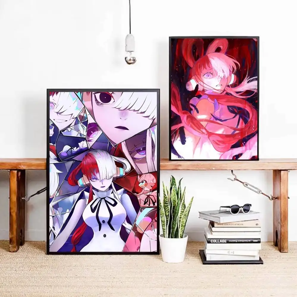 Anime Character O-One Piece Uta posters Self-adhesive Paper Print Home Living Room Bedroom Entrance Bar Cafe Art view 4
