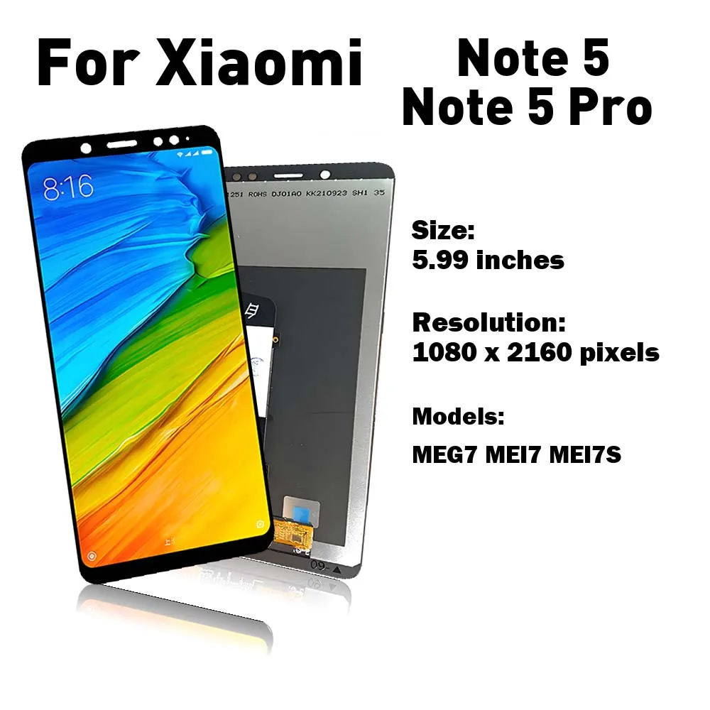 オリジナル-599-''lcd-ディスプレイタッチスクリーンデジタイザ-xiaomi-redmi-note-5-プロ-mei7s-mei7-交換修理部品-note5-アセンブリ