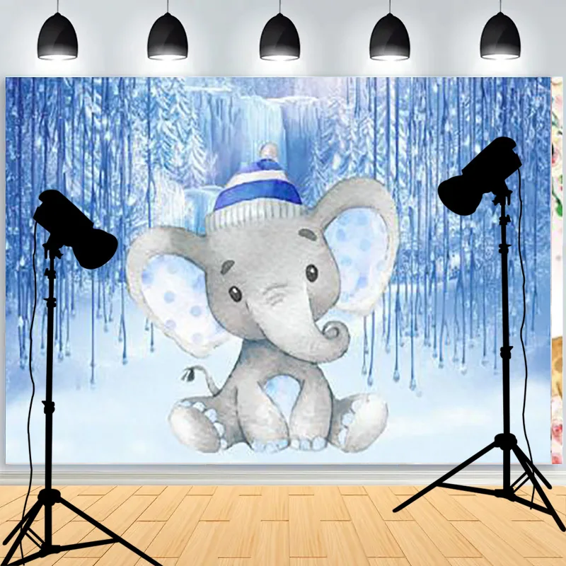 Wild One-Fondo de fotografía de elefante para fiesta de recién nacido, accesorios de 1er cumpleaños de cien días, animales, WP-23 de estudio fotográfico