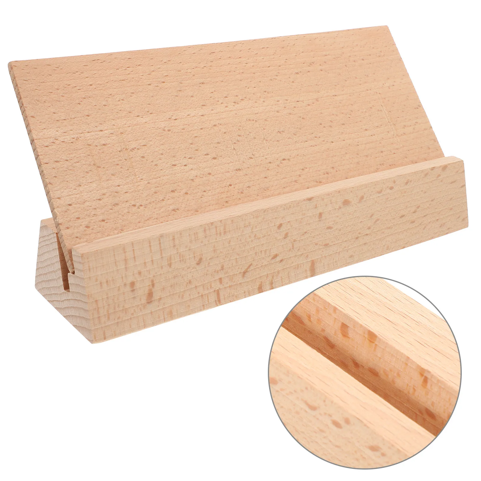 

Wooden Desk Calendar Stand Memo Holder Photo Clip Stand Business Card Display Base for Home Office Tabletop Organizer Elegant