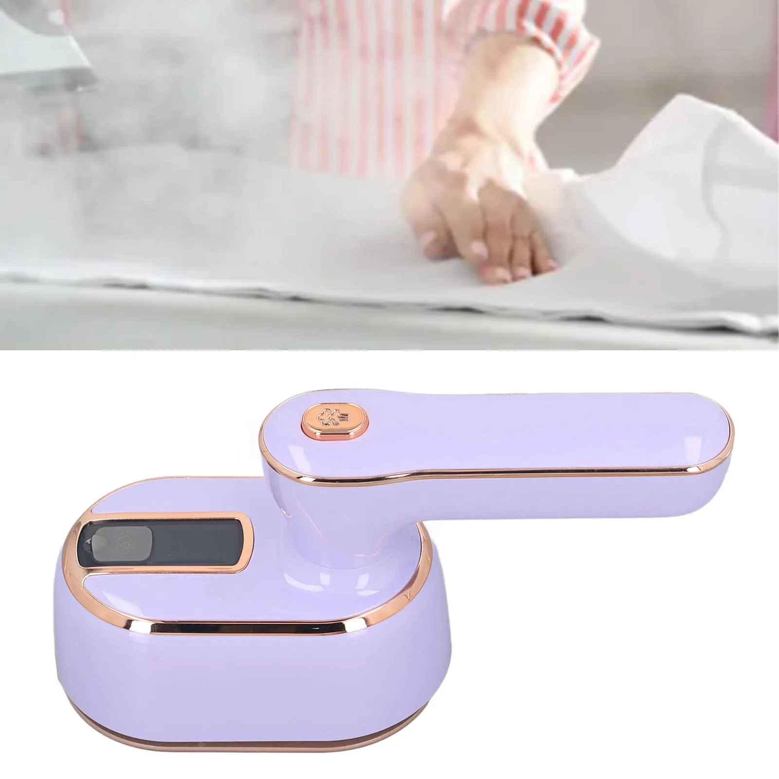 Mini Ironing Machine for Clothes 180 Degree Rotating Handheld Portable Travel Steam Iron with 100ml Water Tank for Both Wet