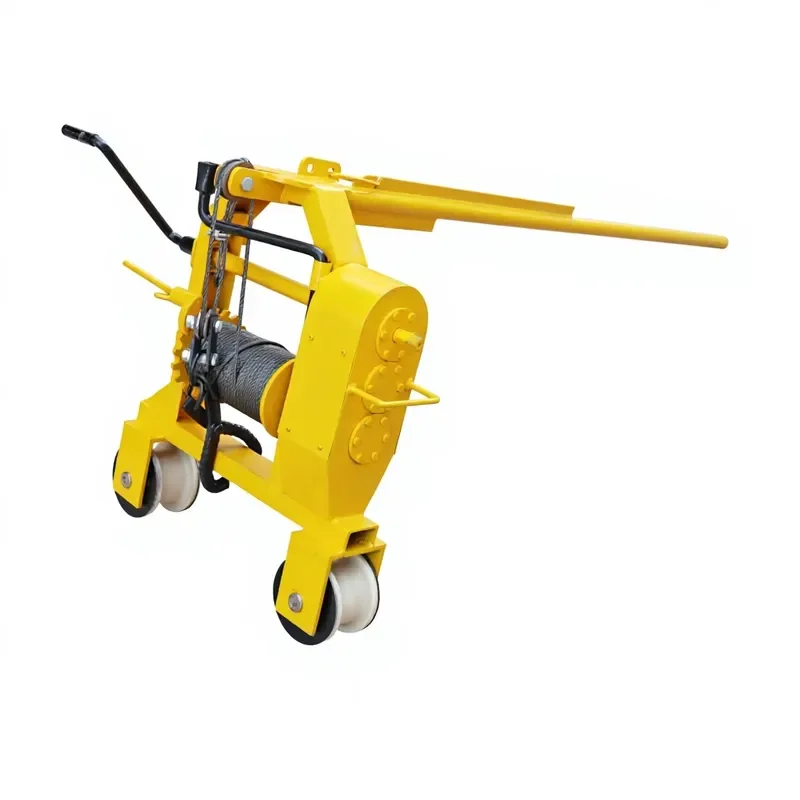 SLY-3 Multi-Function Insulated Metal Rail Puller Cart Hand-Cranked Railway Maintenance Track-Moving Machine 1T-2T Pulling