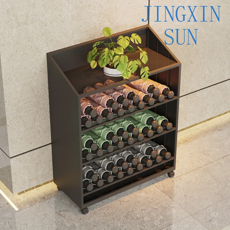 Large capacity umbrella rack, hotel lobby commercial entrance drain umbrella bucket company rack storage