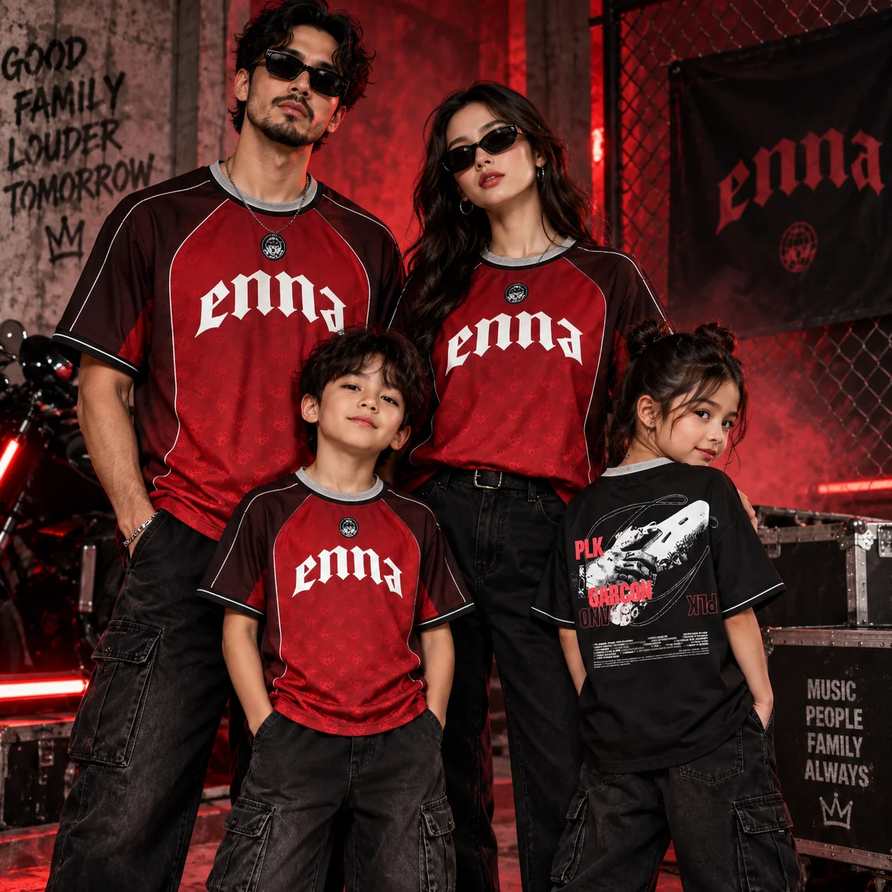 PLK Garcon Enna Graphic Print Jersey Short Sleeve Top Mens T Shirt Hip Hop Streetwear Y2K Women's T-shirt Kids Clothes Girl Y2k