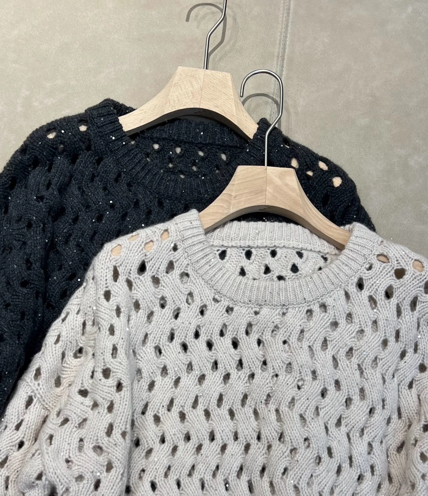 Weicher Glitzer-Mesh-Strickpul – Mesh Top Layering Bewertung und Preis