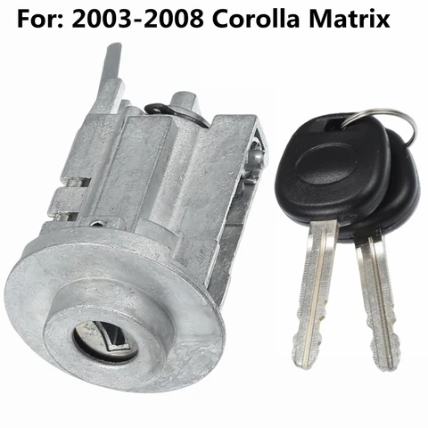 OE: 69057-02140 Цилиндр замка зажигания для Toyota Corolla Matrix 2005-2008, сердцевина замка зажигания с 2 ключами
