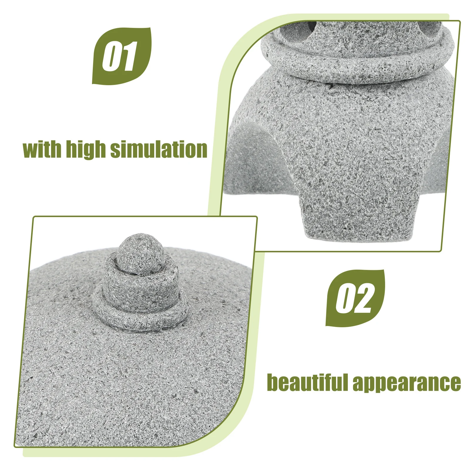 

Miniature Bluestone Pavilion Statue High Simulation Indoor Outdoor Garden Decor Micro Landscape Ornament Tabletop Garden