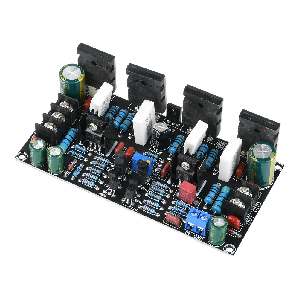 DC 20V-90V Positive And Negative Dual Voltage Mono 200w Power Amplifier Board 1943+5200 Tube Rear Stage Power Amplifier Board