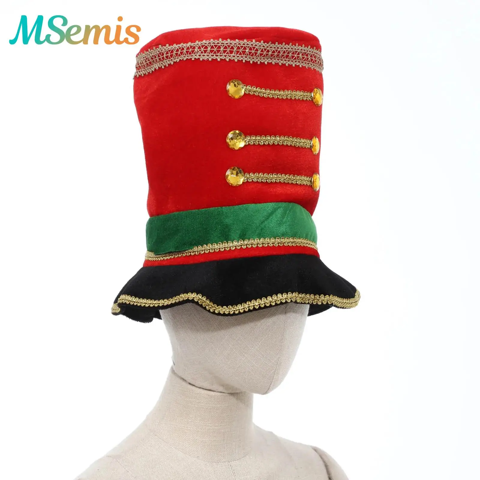 

1Pc Top Hat Ringmaster Hat Circus Dress Up Accessories Cosplay Costume Accessory for Adults for Halloween Stage Performance