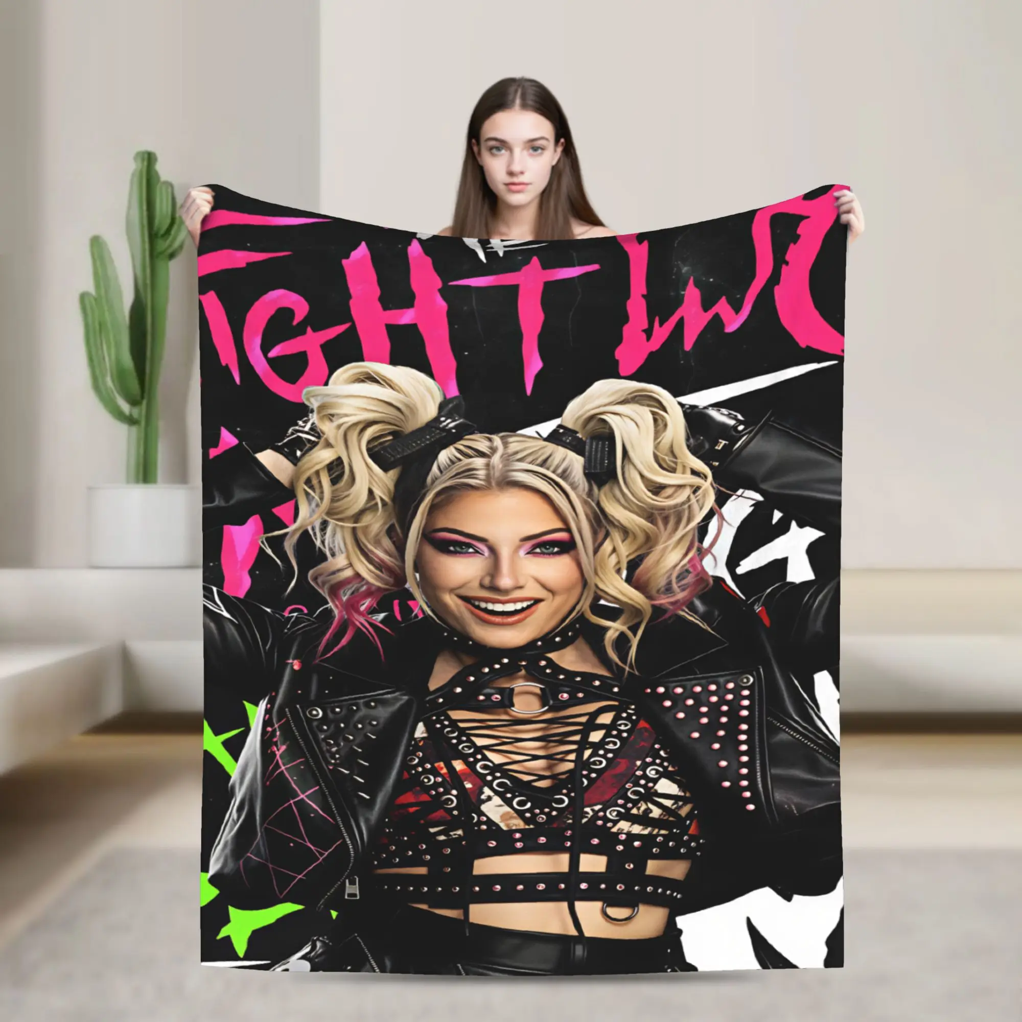 Couverture A-Alexa Bliss de qualité, chaude et douce, couverture décorative d'automne pour salon, tendance streetwear, couvre-lit