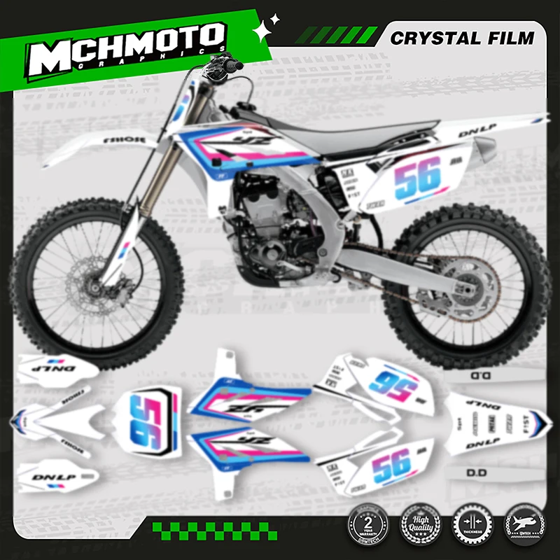 

MCHMFG для YAMAHA 2010 2011 2012 2013 YZF250 YZ250F мотоциклетные пластиковые графические наклейки, наборы наклеек, номер, имя на заказ