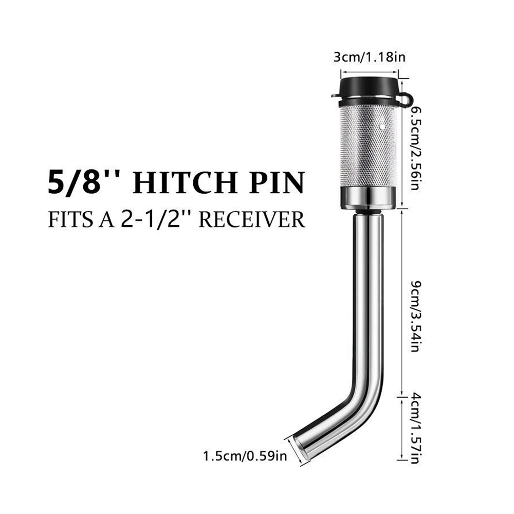

Замок-фиксатор для фаркопа 5/8" 1/2" с двойным креплением, для прицепов, автодомов, грузовиков, тяжелых условий эксплуатации, антивандальный, для фаркопов 2 дюйма