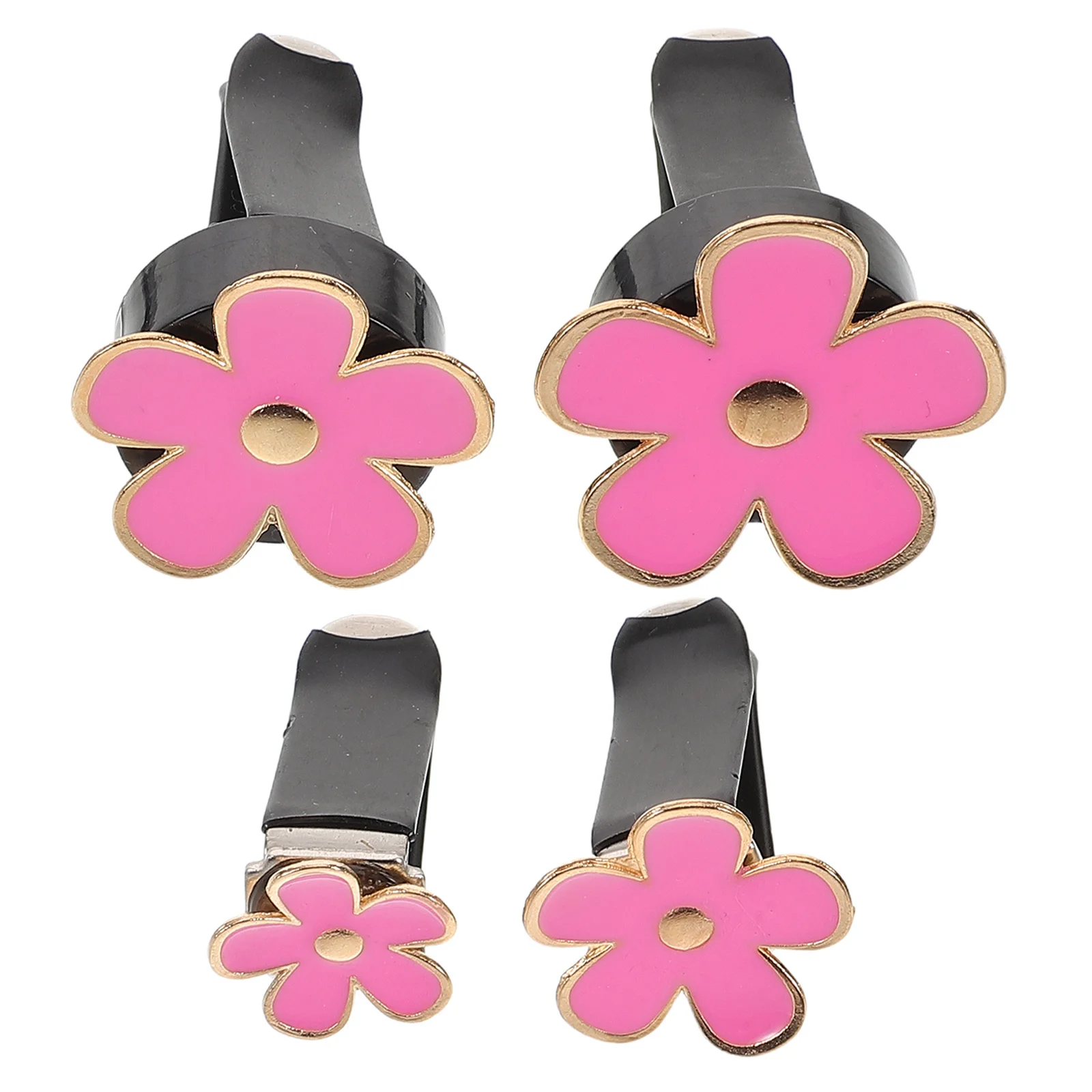 

4 pcs Car Perfume Air Freshener Metal Alloy Daisy Flower Vent Clips Car Decorations Interior Spacesaving Longlasting Fragrance