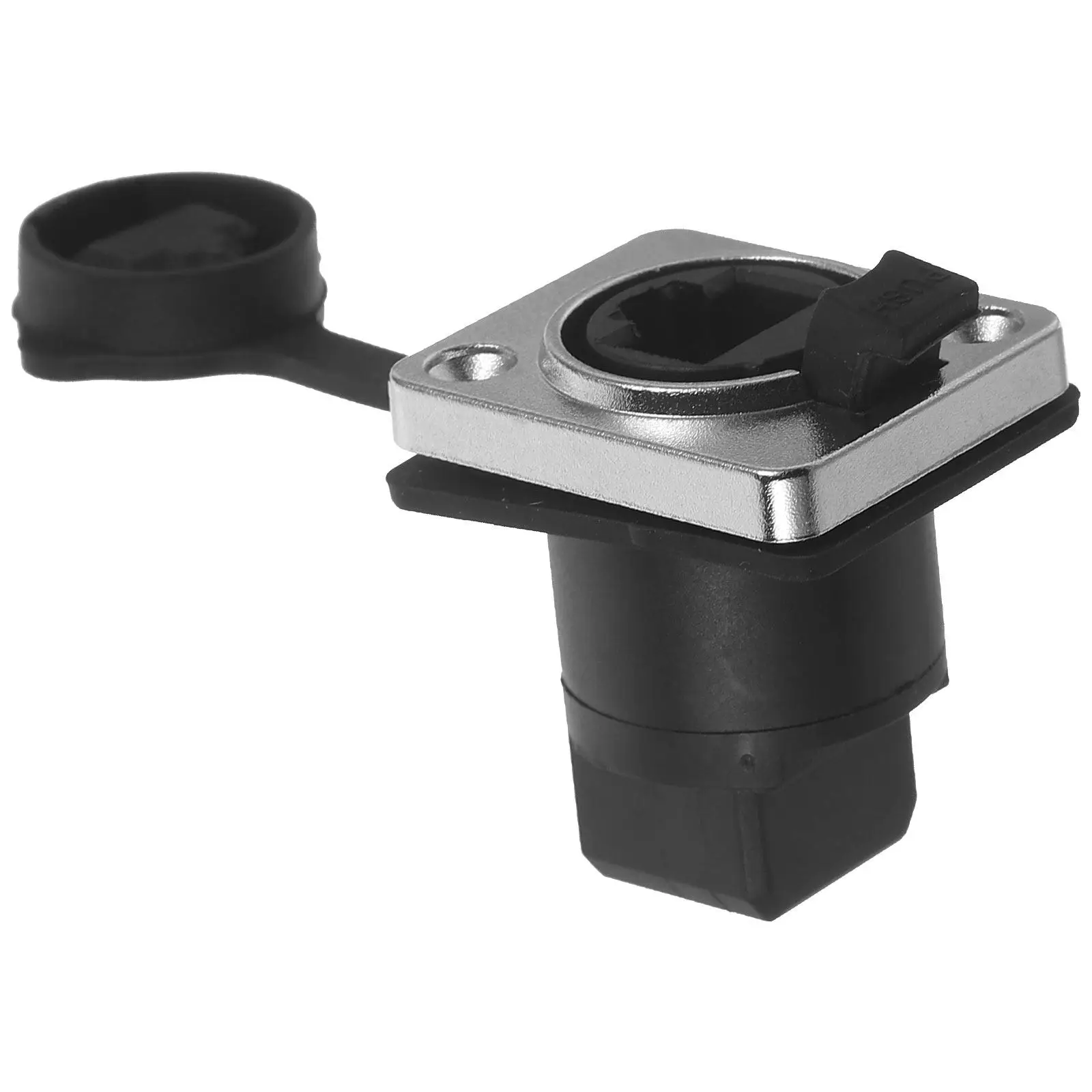 Splashproof Rj45 Coupler 90 Degree Angled Network Socket Extension Adapter Bulkhead Connector Waterproof Ethernet Panel Mount