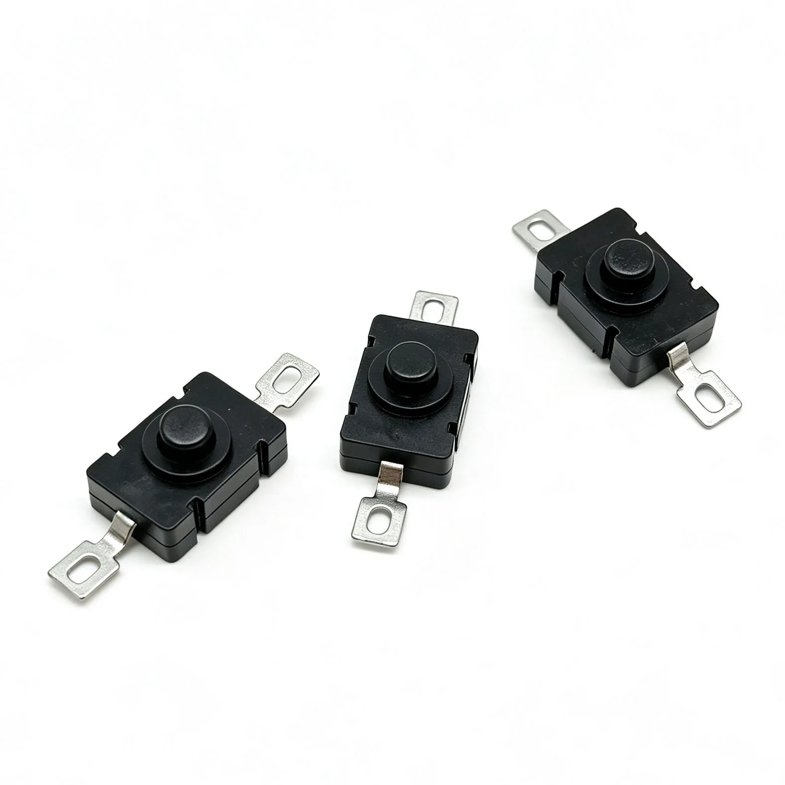 5-10PCS KAN-28  Flashlight Switch Self-Locking 18x12mm  Push Button Switch  Flashlight Switch LOCK Table Lamp Switch 1.5A 250V
