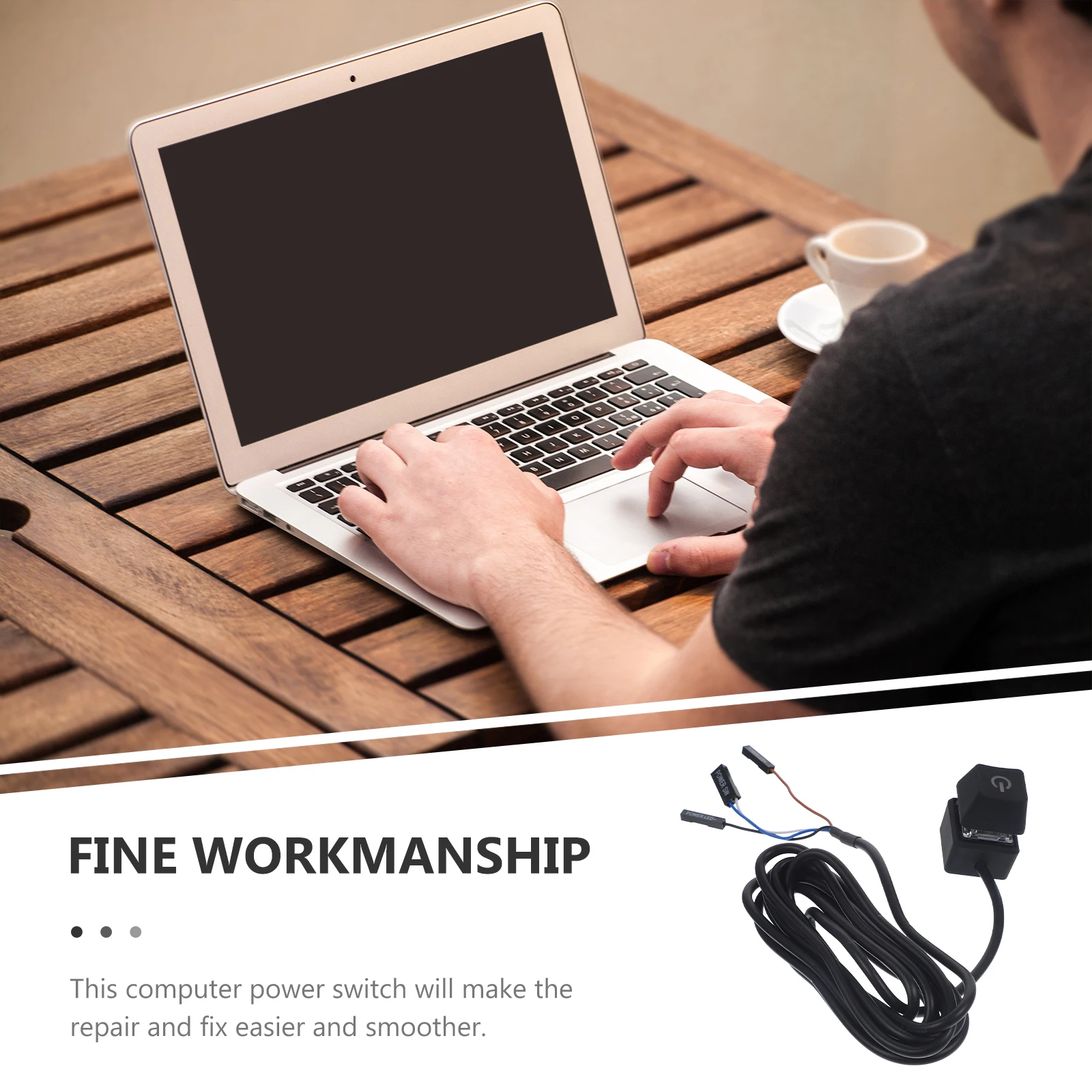 

Pc Power Button Computer Host Switch External Desktop Power on Off Extension Remote Start LED Indicator for Pc Case