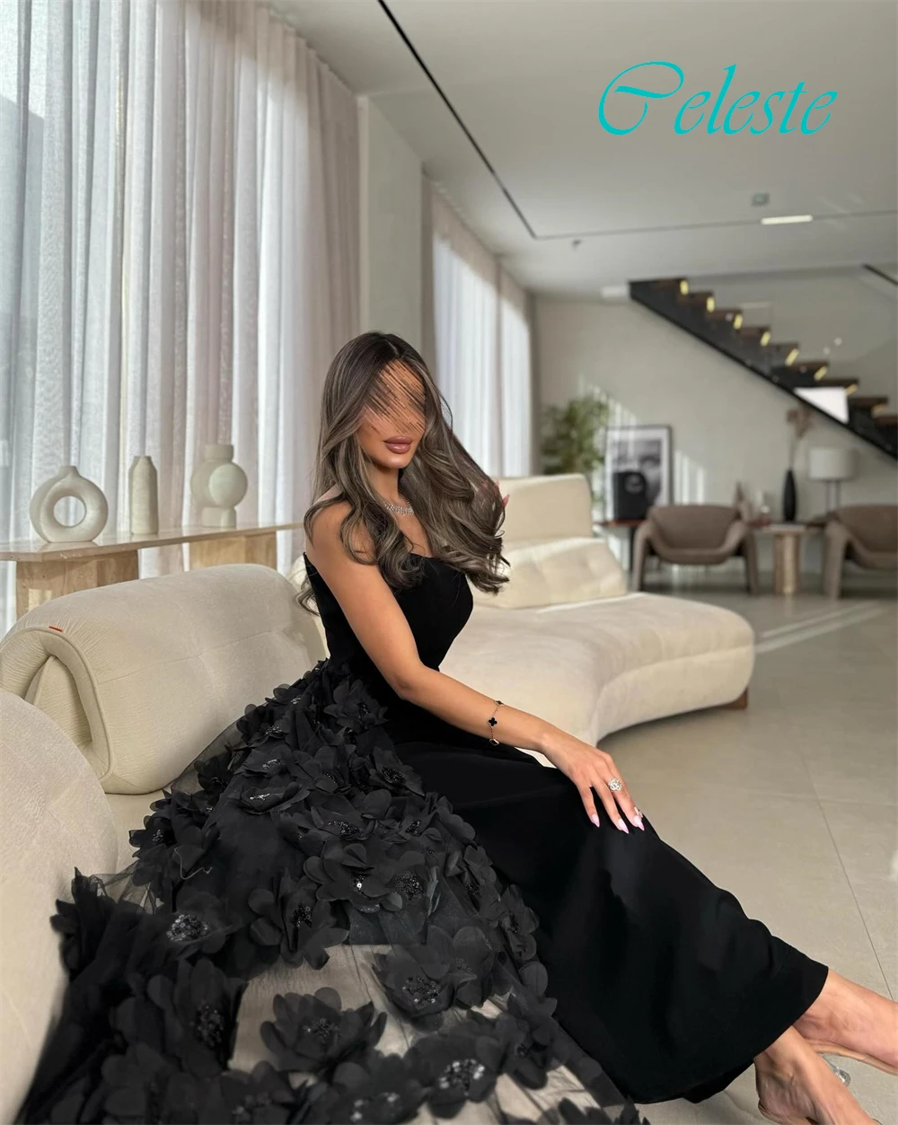 

Customized Fashion Strapless Evening Dress and Exquisite Jersey Special Occasion Gowns and Delicate Appliques Party Dresses
