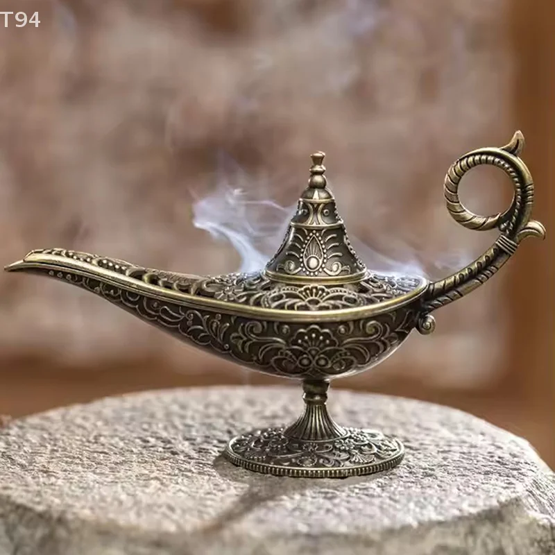 Unscented Candle Holder Home Decor Gift Arabic Incense Burner Antique Style Lamp Metal Incense Burner Scented
