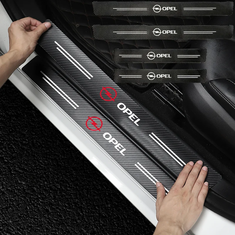

Наклейки на пороги автомобиля, 4 шт./компл., подходят для Opel Vauxhall Astra Antara Zafira Frontera Grandland Rocks Mokka Corsa Insignia