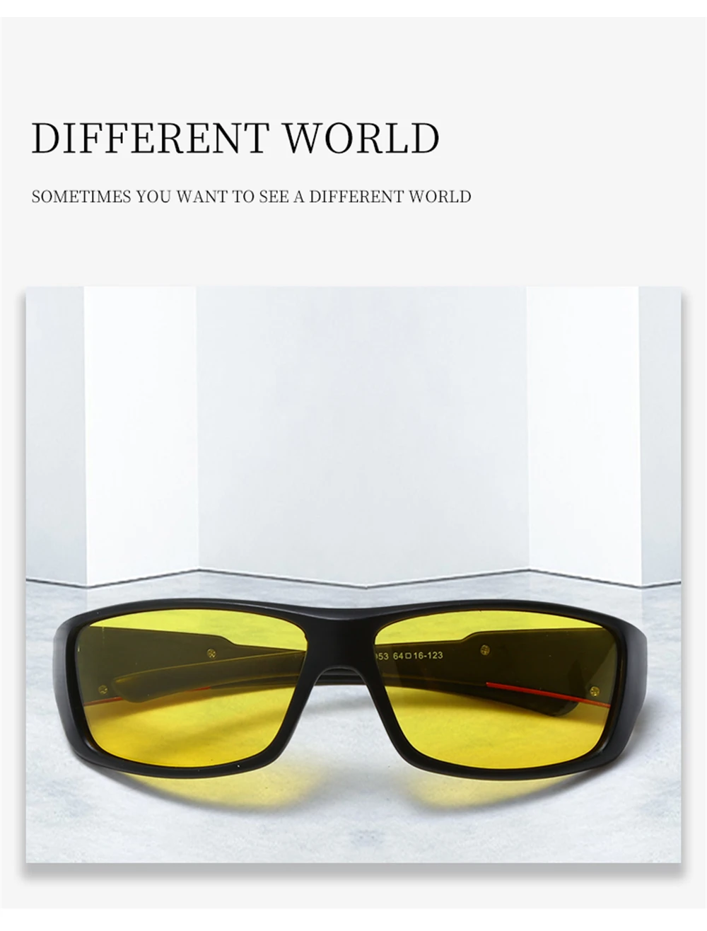 VIVIBEE Männer Sport Polarisierte Nachtsichtbrille Blendschutz Gelb Nachtsicht Fahren Sonnenbrille Frauen Brille – Detail 2