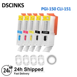 Cartouche d'encre rechargeable, pour Canon PIXMA MG5410 MG5510 MG5610 MG6410 MG6610 IP7210 MX721 IX6810 PGI 150 CLI 151