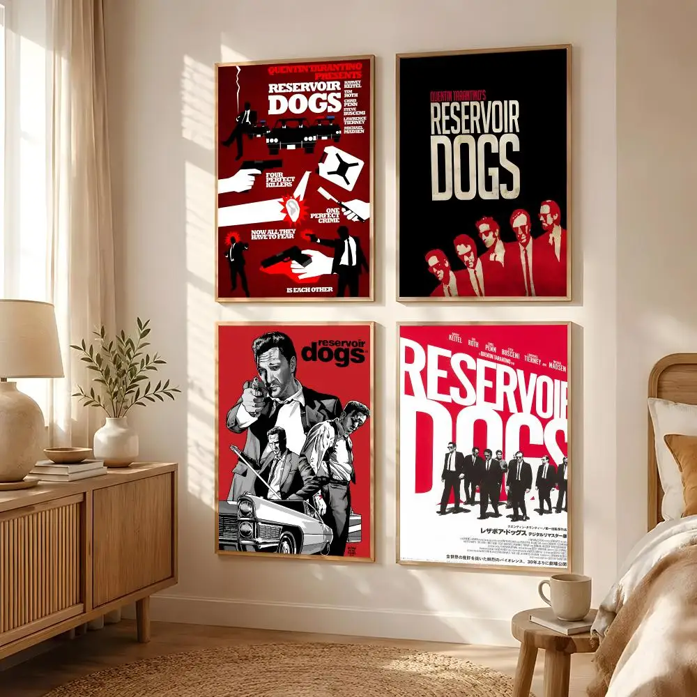 Movie Reservoir Dogs Poster Poster All-match HD Waterproof Self-Adhesive Wall Art Sticker For Home Bedroom