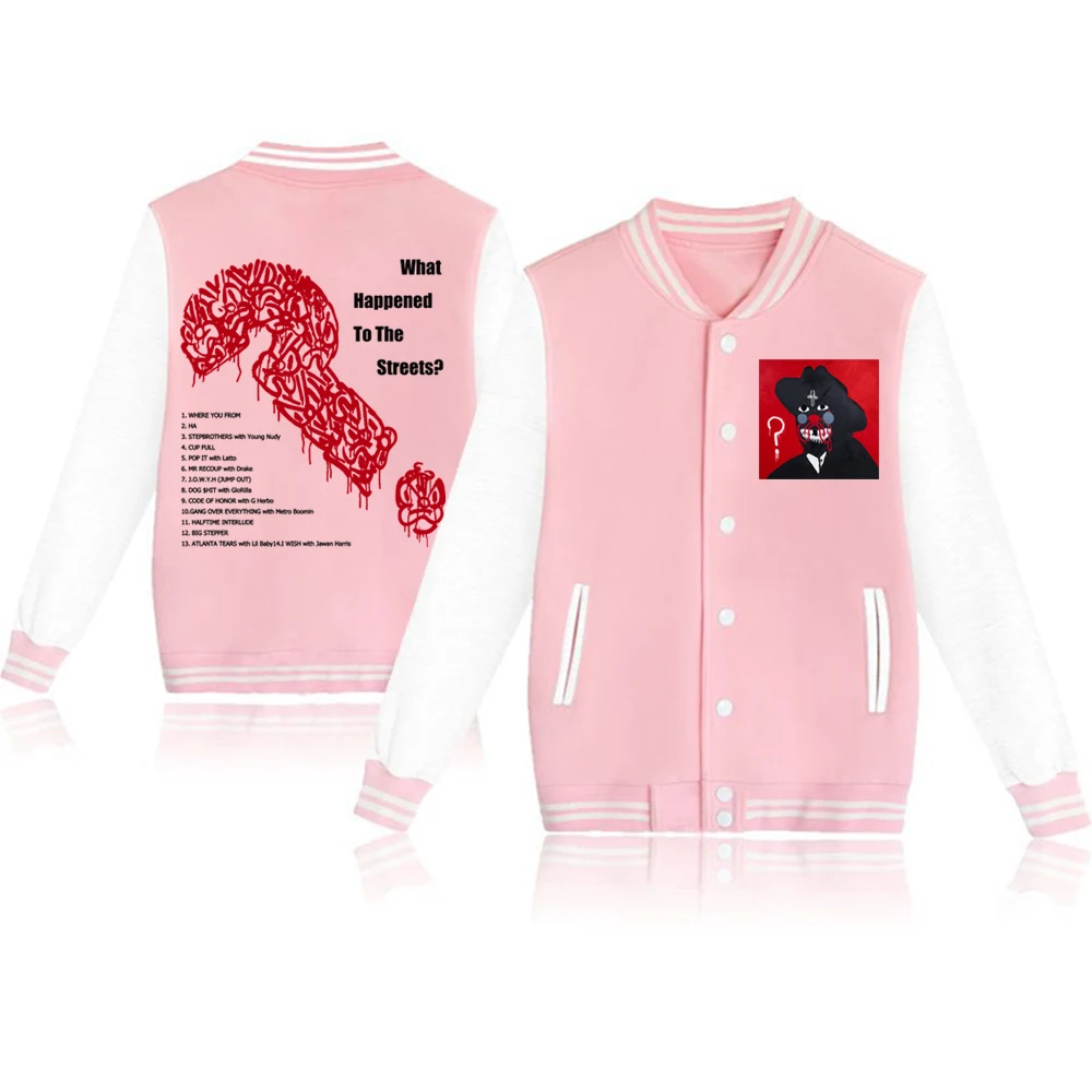 ما حدث إلى الشوارع 21 سافاج زي بيسبول هوديي سترة هاراجوكو طويلة الأكمام البلوز مروحة هدية #2