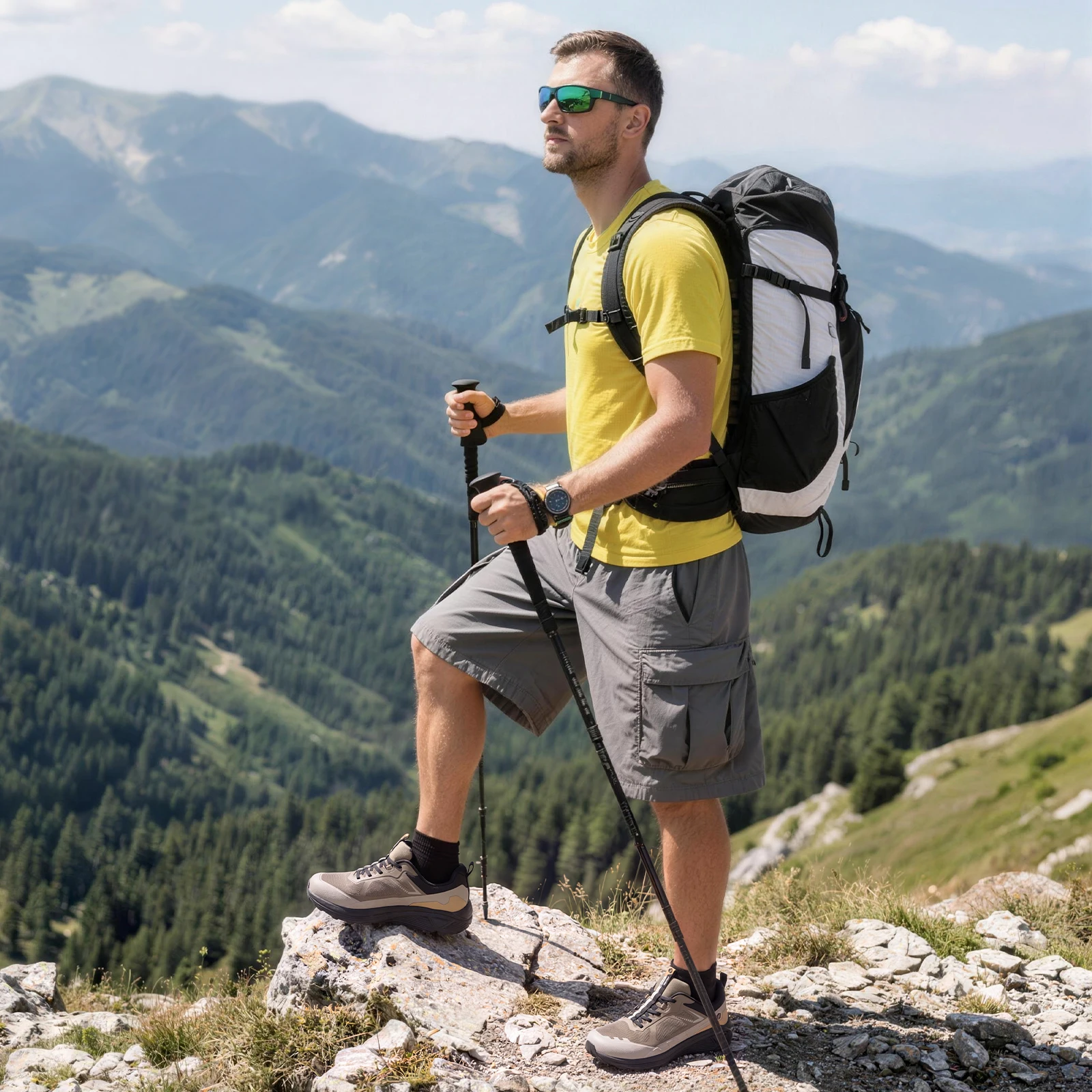 Fitville Herren Trail-Laufschuhe mit breiter Zehenbox, Sportschuhe, atmungsaktiv, mit Dämpfung, Outdoor-Wanderschuhe für Herren, mit Fußgewölbestütze – Detail 12